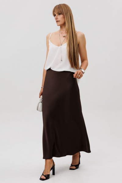 Юбка FAMA 24095-1 шоколад - фото 9
