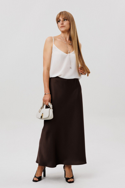 Юбка FAMA 24095-1 шоколад - фото 8