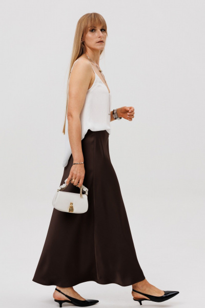 Юбка FAMA 24095-1 шоколад - фото 5