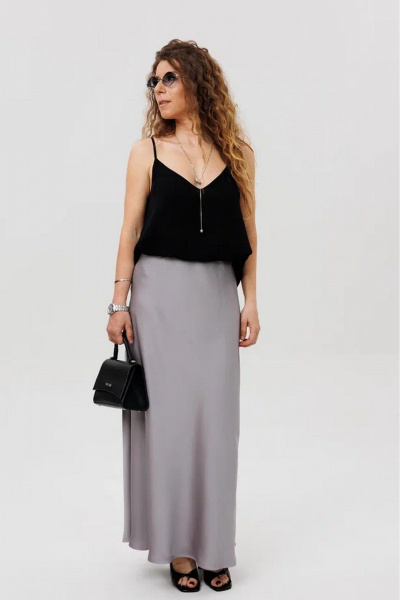 Юбка FAMA 24095-2 серый - фото 4