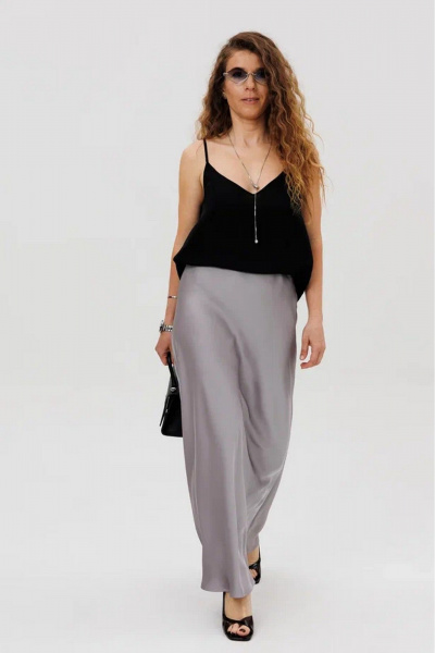 Юбка FAMA 24095-2 серый - фото 3