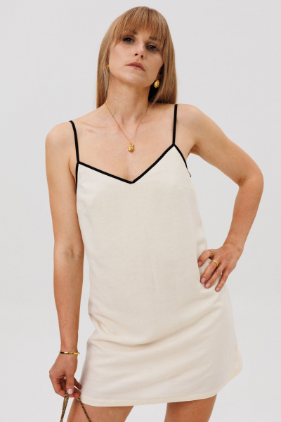 Платье FAMA 24097 экрю - фото 8