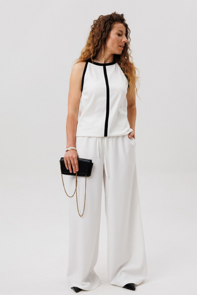 Брюки FAMA 24098-2 молочный - фото 2