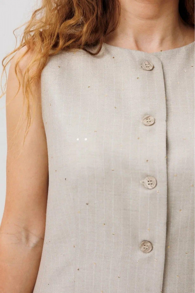 Сарафан FAMA 24099 песочный - фото 9