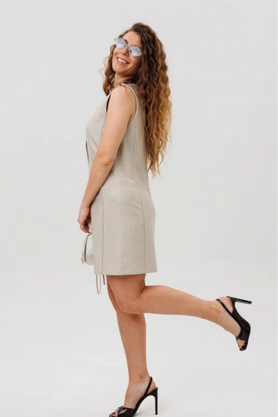 Сарафан FAMA 24099 песочный - фото 6