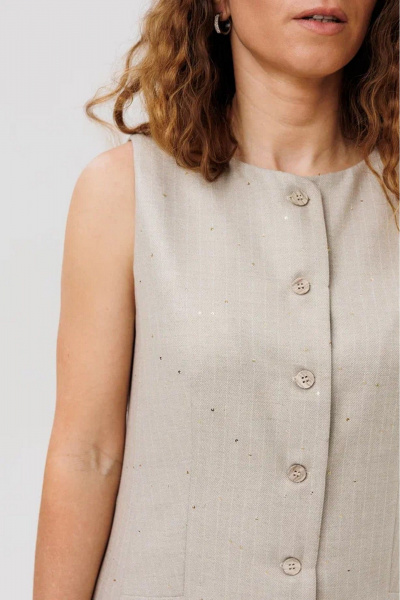 Сарафан FAMA 24099 песочный - фото 5