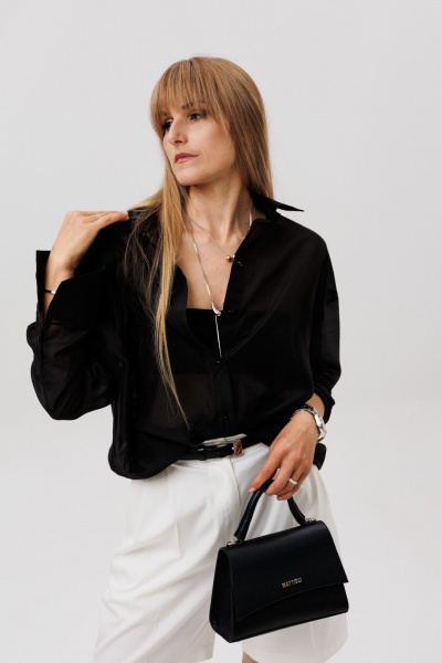 Рубашка FAMA 24101-1 чёрный - фото 11