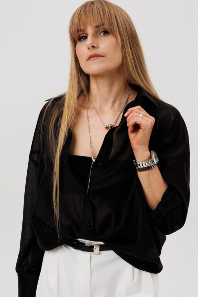 Рубашка FAMA 24101-1 чёрный - фото 9