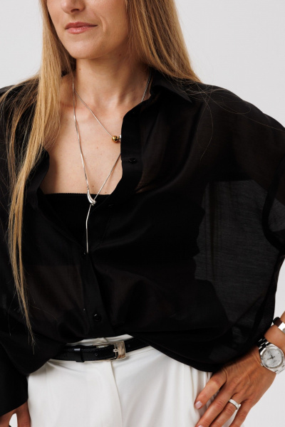 Рубашка FAMA 24101-1 чёрный - фото 7