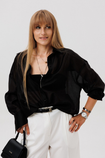 Рубашка FAMA 24101-1 чёрный - фото 6