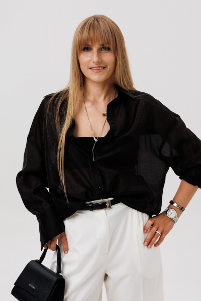 Рубашка FAMA 24101-1 чёрный - фото 5