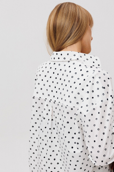 Рубашка FAMA 24101-2 белый горох - фото 15