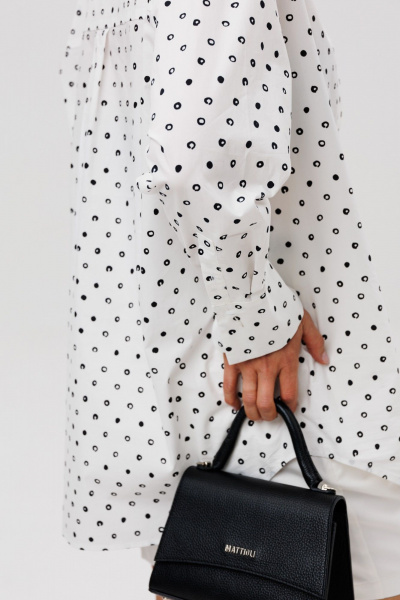 Рубашка FAMA 24101-2 белый горох - фото 14