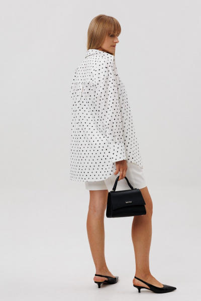 Рубашка FAMA 24101-2 белый горох - фото 13