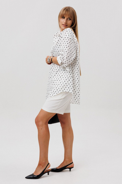 Рубашка FAMA 24101-2 белый горох - фото 11