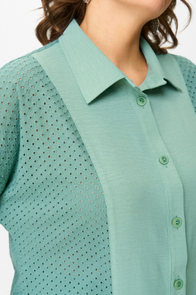 Брюки, рубашка ANASTASIA MAK 1183-А серо-мятный - фото 11