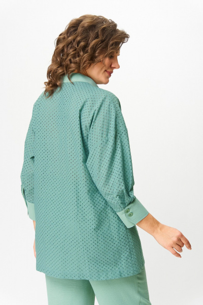 Брюки, рубашка ANASTASIA MAK 1183-А серо-мятный - фото 10