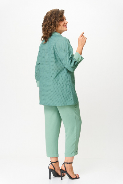 Брюки, рубашка ANASTASIA MAK 1183-А серо-мятный - фото 8