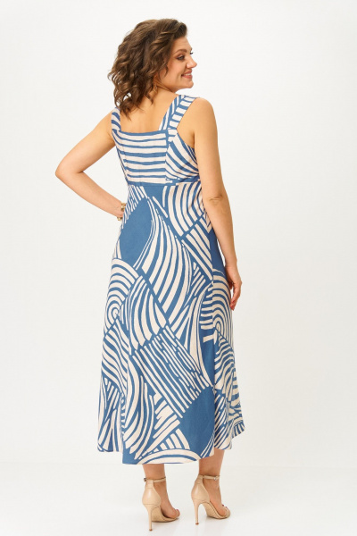 Платье ANASTASIA MAK 1266 синий/молочный - фото 4