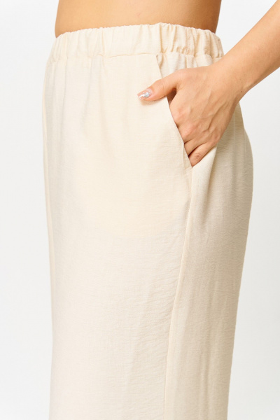 Блуза, брюки ANASTASIA MAK 1267 беж+черный - фото 8