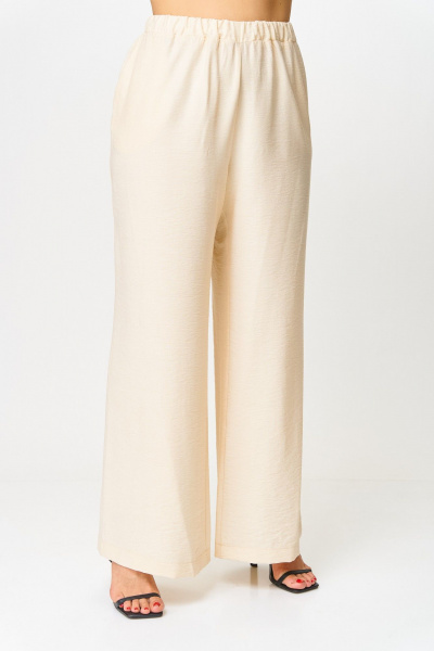 Блуза, брюки ANASTASIA MAK 1267 беж+черный - фото 7