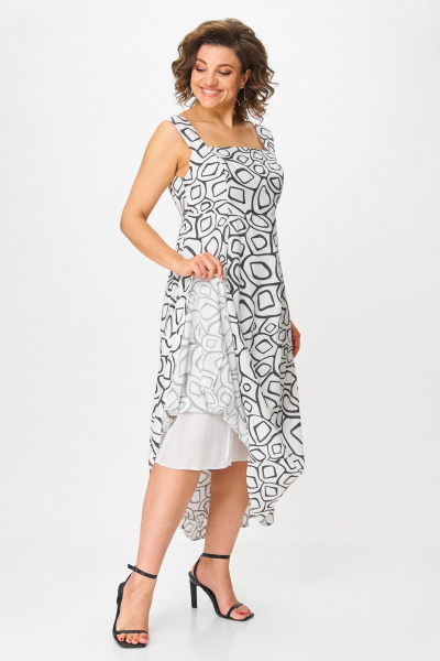 Платье ANASTASIA MAK 1268 черный+молочный - фото 5