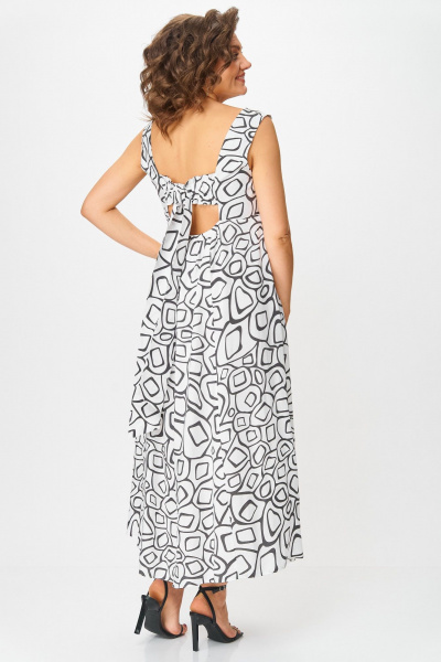 Платье ANASTASIA MAK 1268 черный+молочный - фото 3