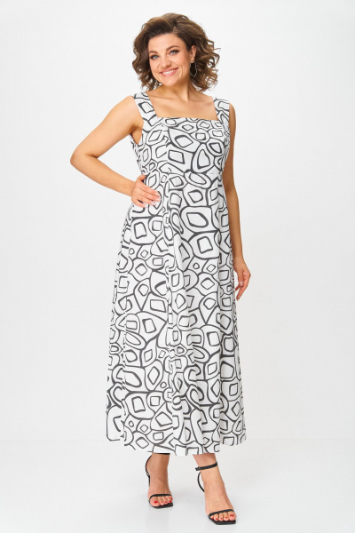 Платье ANASTASIA MAK 1268 черный+молочный - фото 2