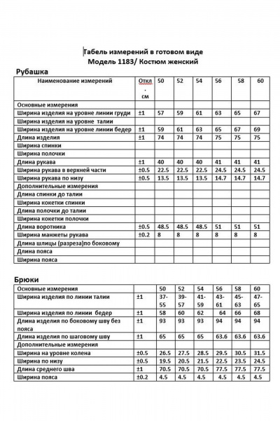 Брюки, рубашка ANASTASIA MAK 1183-А серо-мятный - фото 14