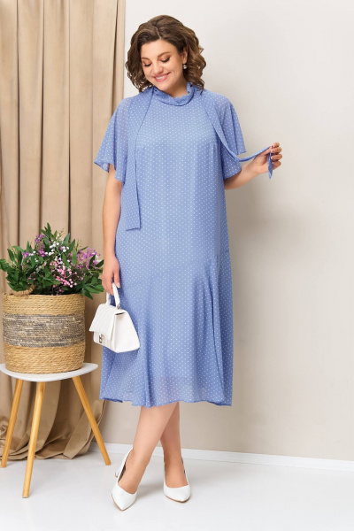 Платье VOLNA 1422 голубой - фото 4