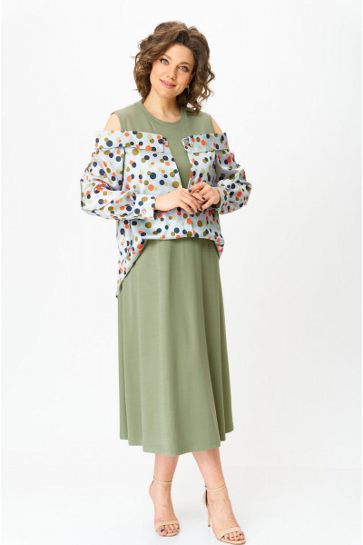 Платье VIA-Mod 651 олива - фото 1