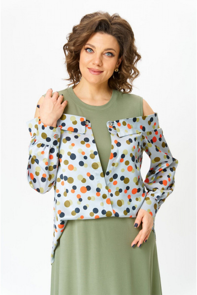 Платье VIA-Mod 651 олива - фото 3