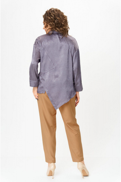 Брюки, рубашка VIA-Mod 640 серо-лавандовый - фото 7