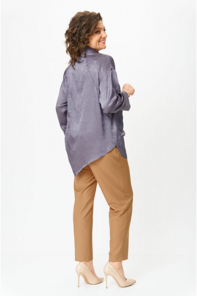 Брюки, рубашка VIA-Mod 640 серо-лавандовый - фото 4