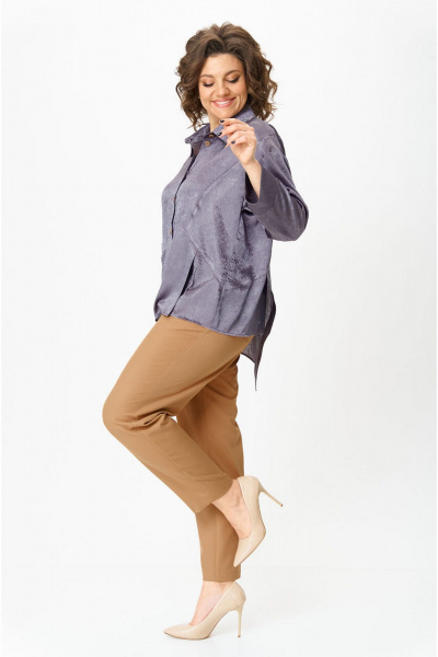 Брюки, рубашка VIA-Mod 640 серо-лавандовый - фото 3