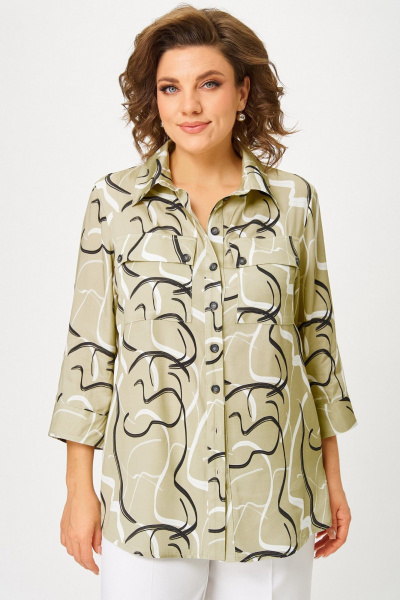 Блуза БелЭльСтиль 408-3_10_22 мультиколор - фото 1