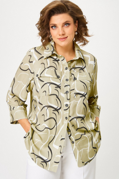 Блуза БелЭльСтиль 408-3_10_22 мультиколор - фото 2