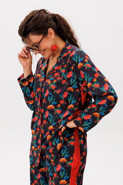 Брюки, рубашка Anelli 1623 багряные_маки - фото 8