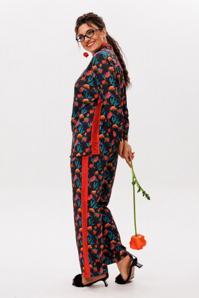 Брюки, рубашка Anelli 1623 багряные_маки - фото 7