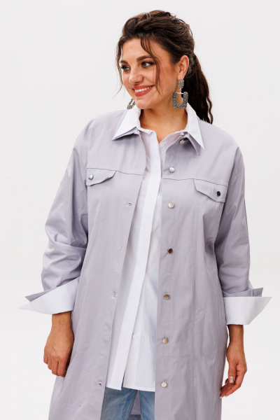 Жакет Anelli 1572 туманная_сталь - фото 5