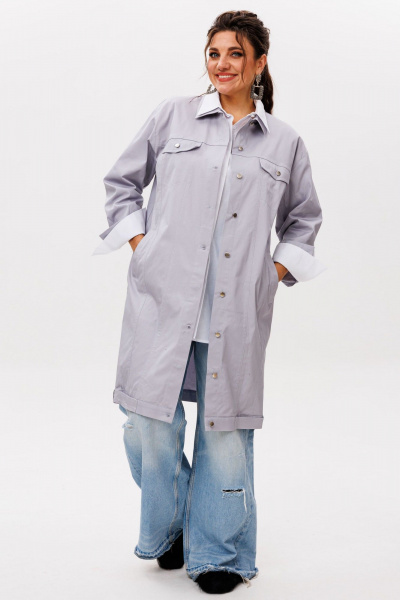 Жакет Anelli 1572 туманная_сталь - фото 4