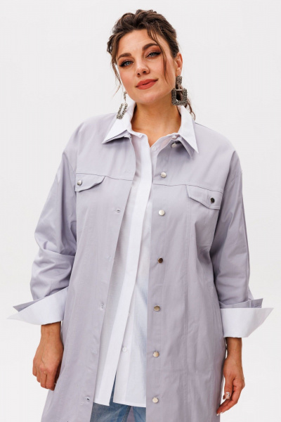 Жакет Anelli 1572 туманная_сталь - фото 2