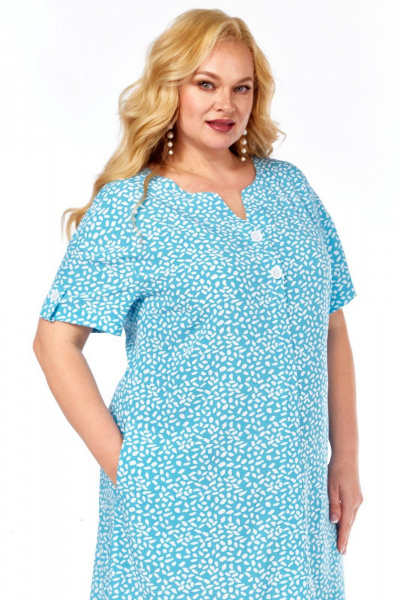 Платье СиБон 0362 голубой - фото 2