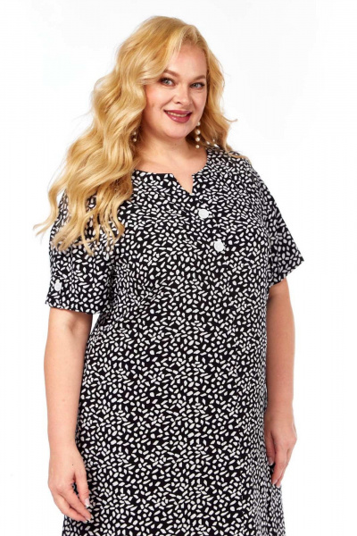 Платье СиБон 0362 черно-белый - фото 2