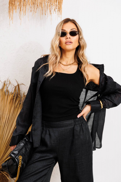 Блуза, брюки Anastasia 1239 черный - фото 2