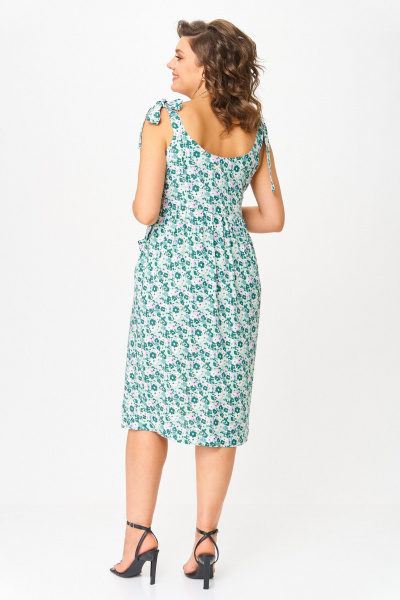 Платье Michel chic 2130 бирюза_цветы - фото 6