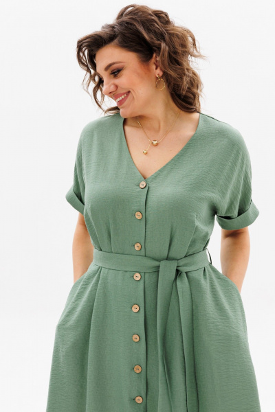 Платье ANIDEN 711-1 зеленый - фото 7