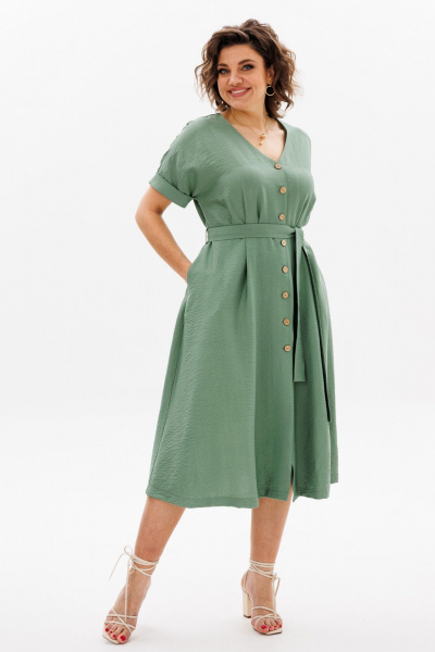 Платье ANIDEN 711-1 зеленый - фото 5