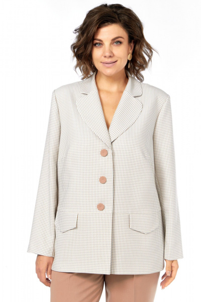 Жакет Элль-стиль 2387ж бежевый_принт - фото 2