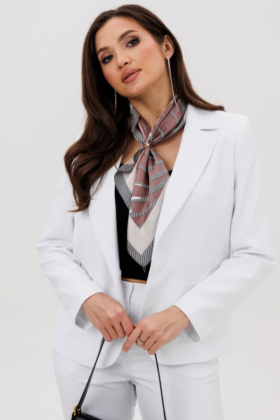 Брюки, жакет Vilena 1003 белый - фото 11